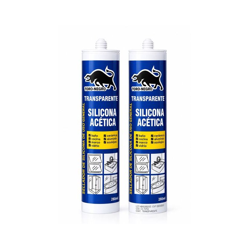 Silicona acética transparente 280 ml
