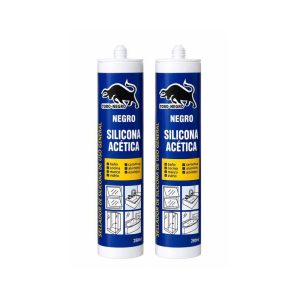 Silicona acética negra 280 ml