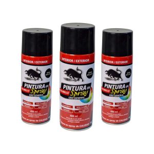 Pintura en spray negro brillante 400 ml
