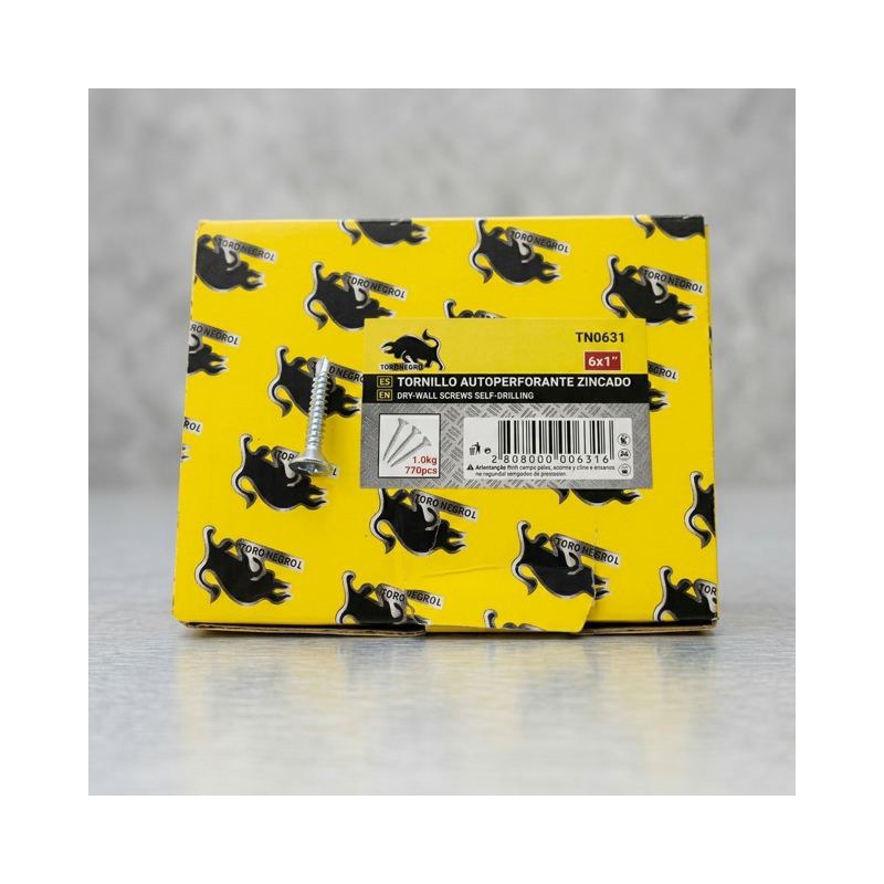 Tornillo autoperforante 6 x 1" zincado · caja